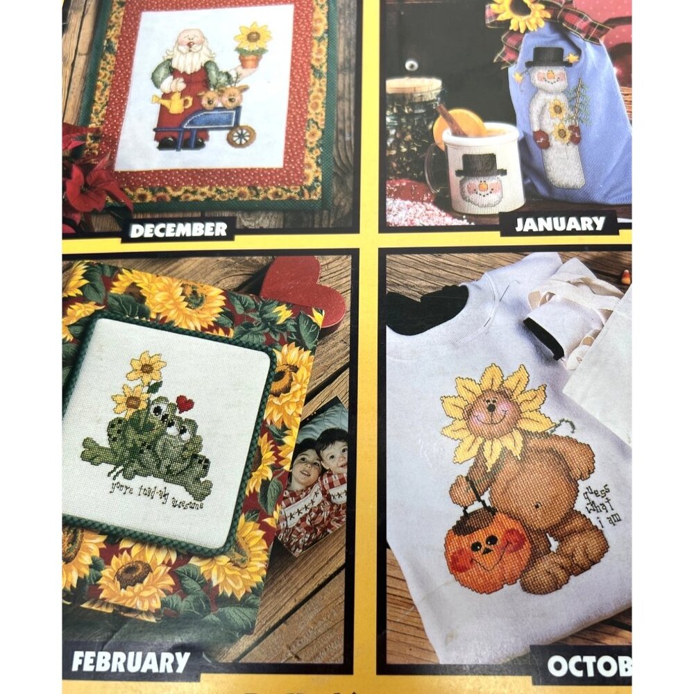 A Year Of Sunflowers Cross-Stitch Pattern Leaflet By Kathie Rueger